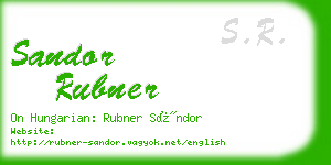 sandor rubner business card